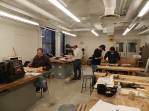 The class hard at work