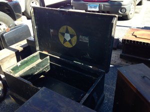 Interesting painted tool chest lid