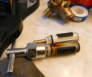 Old cartridge (near) and the new cartridge (far)