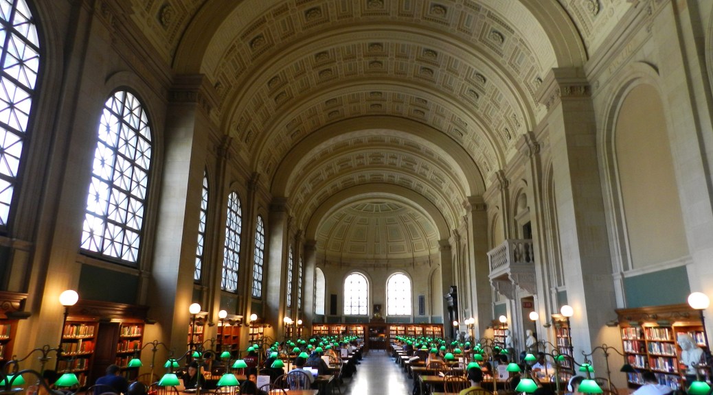 The Main Reading Room at the Boston Public Library