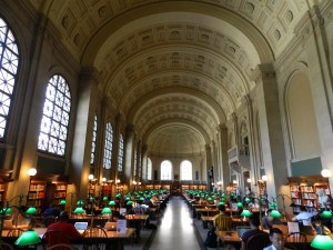 The Main Reading Room at the Boston Public Library