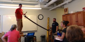 Brian Vogt and Bill Rainford talking about timber framing, 2 man saws etc