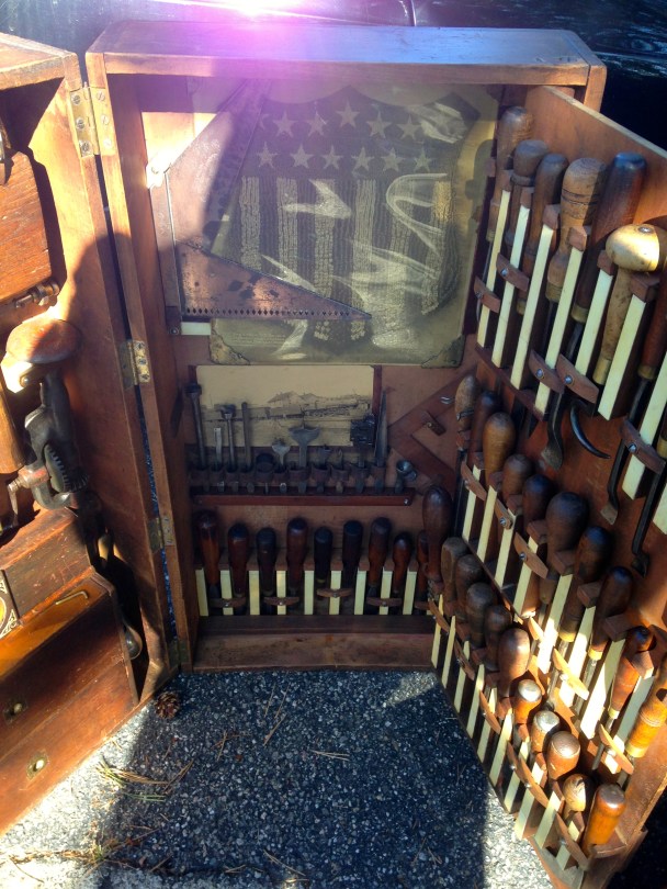 Interior of the left cabinet