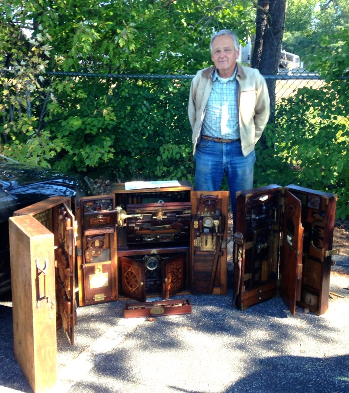 Bill Garrett with his tool cabinets