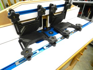 Extensive use of feather-boards on the router station