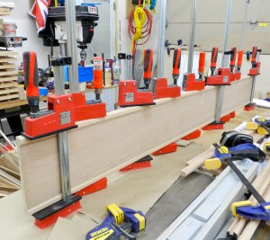 Gluing up the bed rails