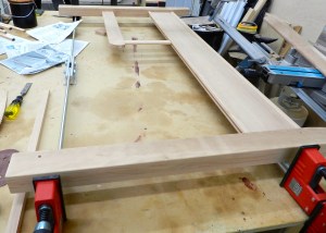 Clamping each section using extended bar clamps