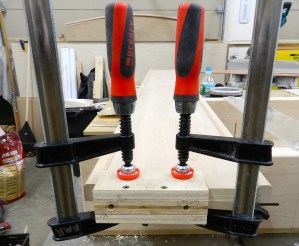 Shop made jig for drilling centered holes