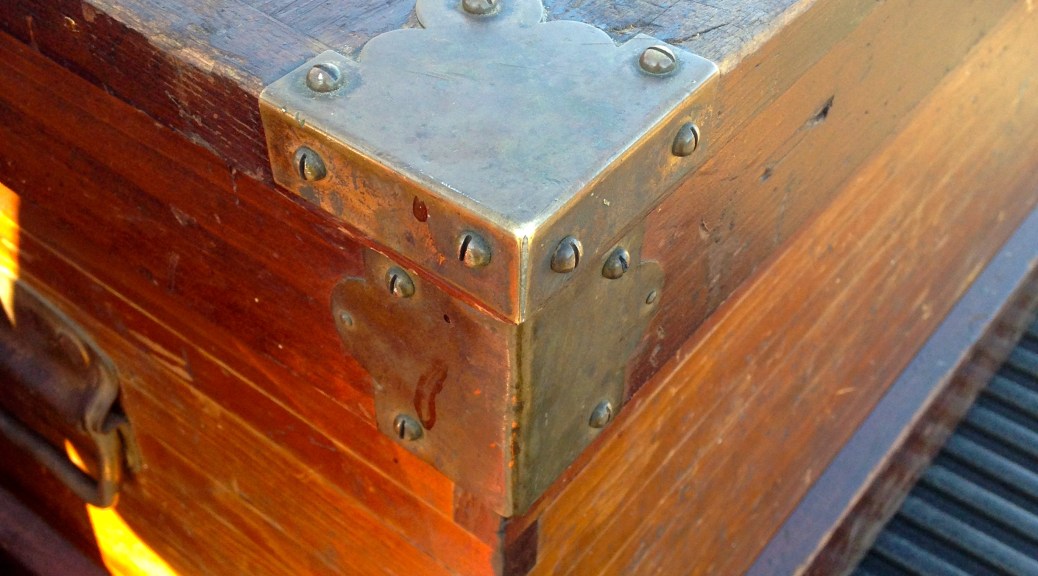 Clocked screws on the brass hardware