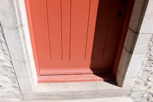 Great door detail to help keep snow from getting under the door