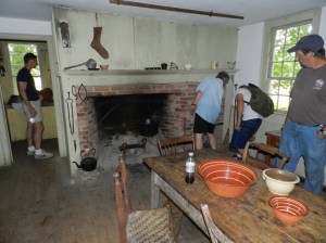 Students exploring the village details