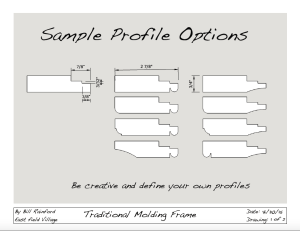 A sampling of how a few simple profiles can generate a large variety of frames.