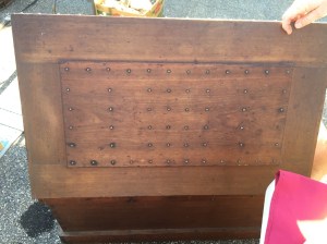 Interesting pattern of round headed screws on the chest lid