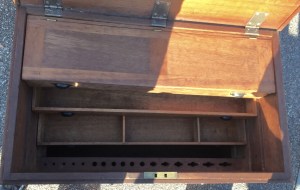 A view into the open chest. 