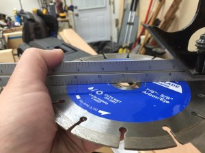 Diamond blade is flat.