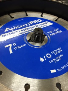 Blade mounted on arbor, making use of new inner flange