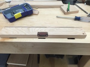 Test fitting the magnet catch