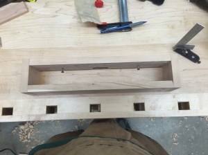 Preparing the core of the box to accept the top