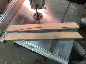 Cutting the curves on the band saw