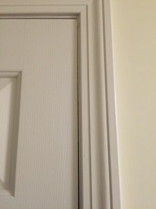 Top right of door rubbing against the frame. 