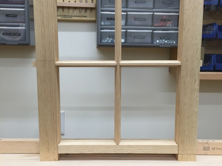 Test fitting the primary joinery. Note the horns will remain until we paint the sash.