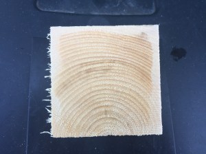 You can see how much moisture is still in the 4x4s