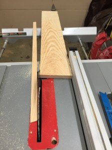 Ripping the legs to a consistent width