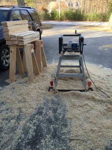 Lunchbox planer getting a workout