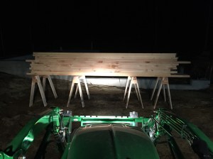 4 horses holding over 1850+lbs of green pine planking