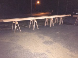 Horses holding 6"x9"x25' timbers