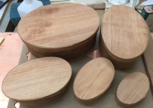 Five boxes cleaned up and ready for finish