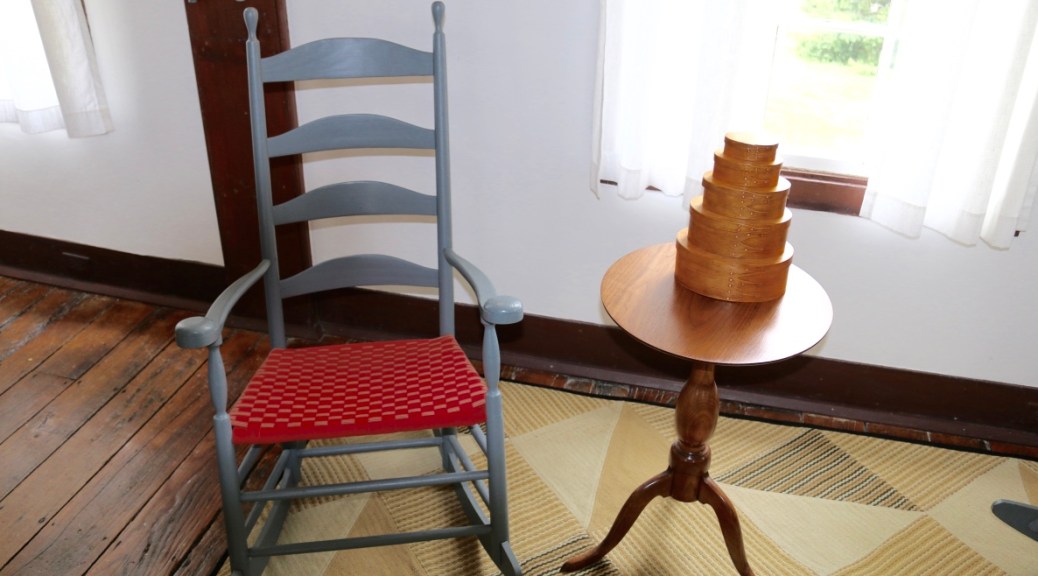 My set of completed boxes in our hotel room at Pleasant Hill Shaker Village, KY