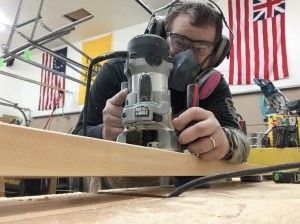 Creating stop chamfers on all the posts. 