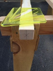 Marking centers on the posts