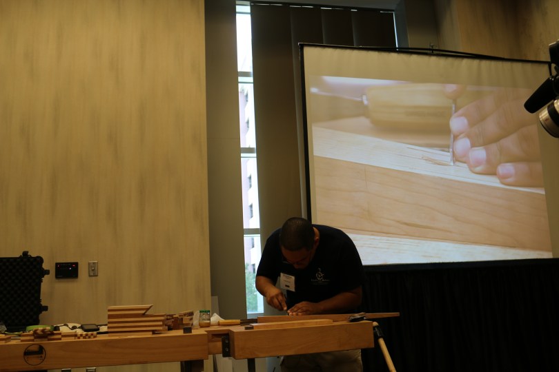 Carving close up on big screen