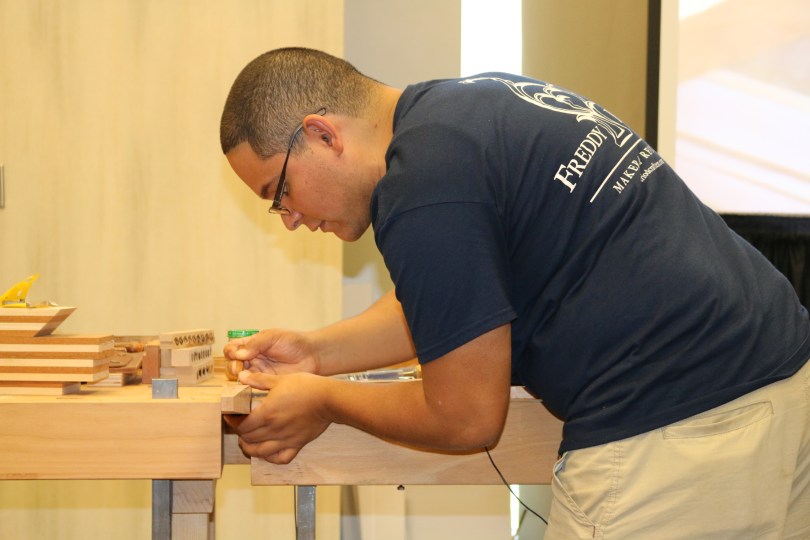 Freddy Roman demonstrating some fine detail work.