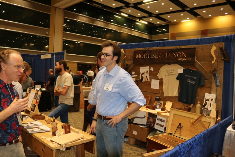 My friend Zach Dillinger at the Mortise and Tenon booth