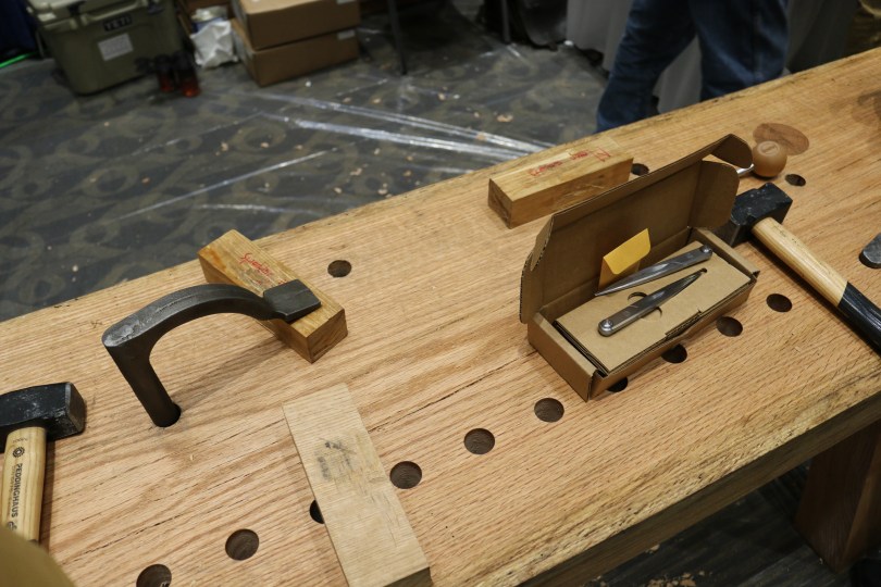 The new Crucible Tools -- hold fast and dividers. Very nice looking.