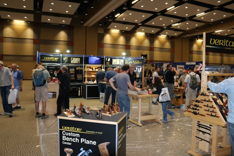 The large Lee Valley/Veritas booth. Always fun to try out their latest and greatest tools