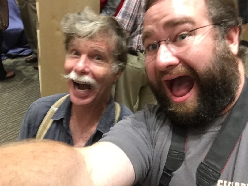 Quick selfie with my hero, Roy Underhill. It's always great to see him and he's very nice to all of us fans.