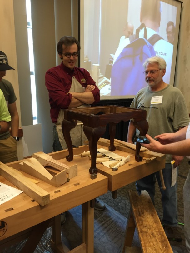 Zach Dillinger with his very nice reproduction ottoman.