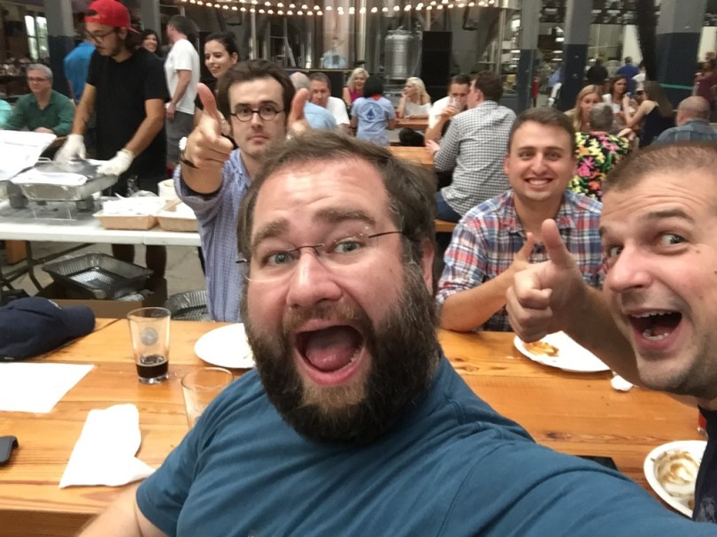 Enjoying my time at Rhinegeist Brewery with Zach, Jake and others. They even had a beer called 'Steve'