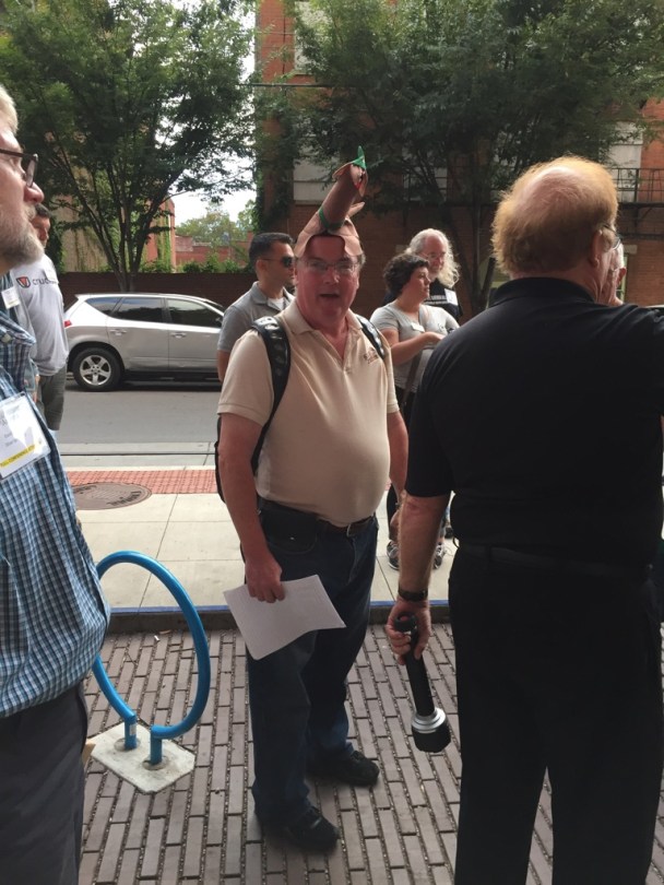 One of our tour guides of the many underground brewery buildings in Cincinnati