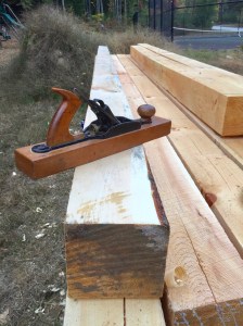 Cleaned up timber frame post