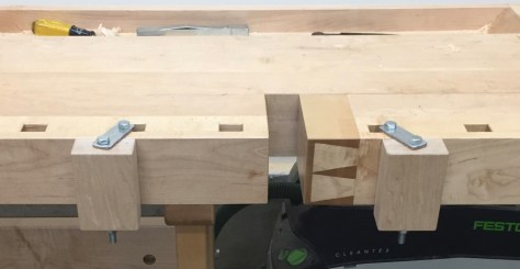 Close up of the side clamps