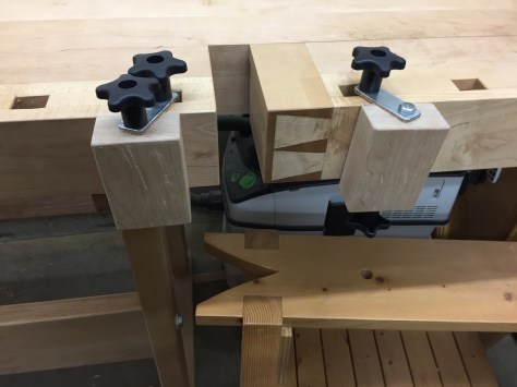 Side clamps with 5 star knobs