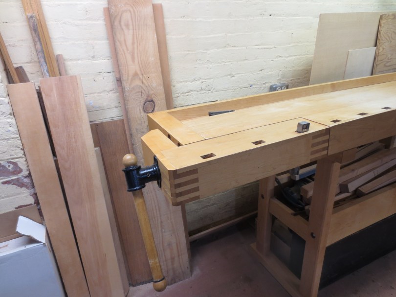 Detail view of the tail vise