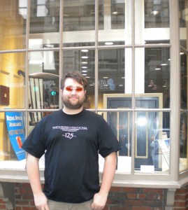 A younger Bill Rainford (back when I was a student at NBSS) proudly standing in front of my tool cabinet on display