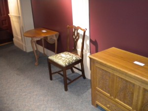 Tables, chairs and casework